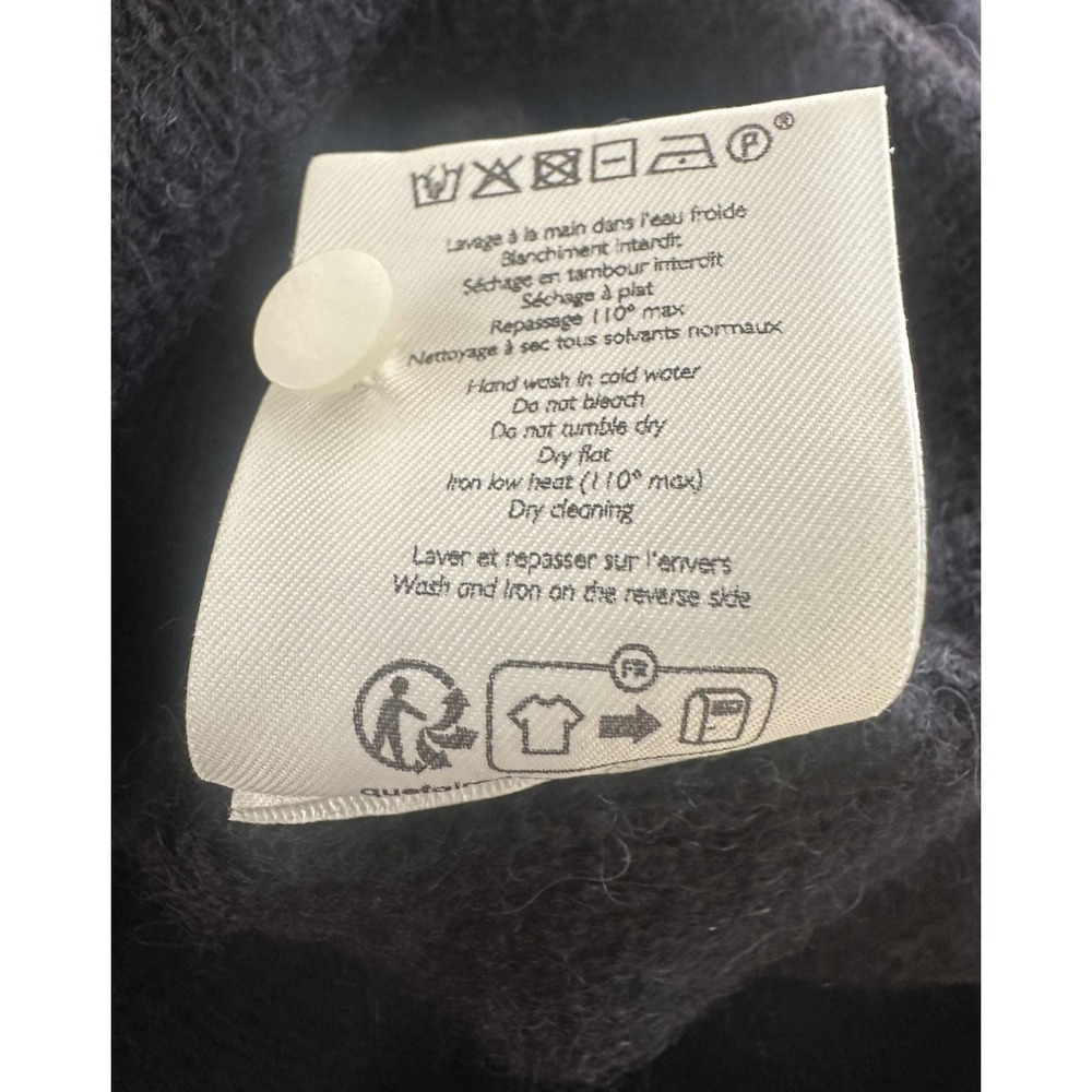 Sezane Gaspard Super Kid Mohair Baby Alpaca Black Cardigan Sweater XXS Luxury - Picture 14 of 16